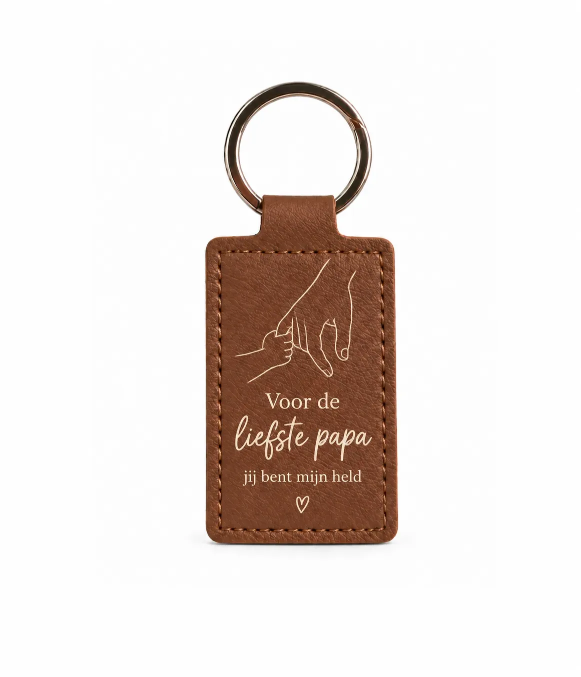 Gepersonaliseerde Leren Sleutelhanger met Eigen Ontwerp